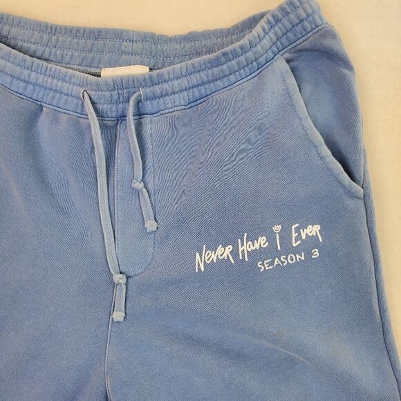 Phenomenal Blue Pullover Sweater and Jogger Never Have I Ever Slogan Size Medium - Picture 9 of 17